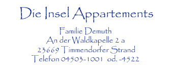 Die Insel-Appartements Timmendorfer Strand